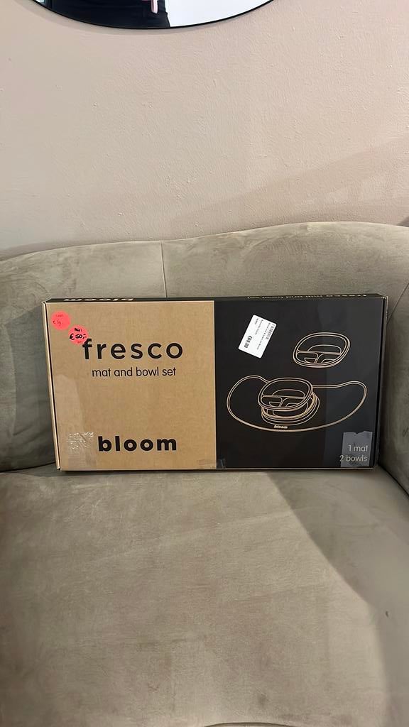 Bloom mat en bowls set grijs, Ophalen, Zo goed als nieuw, Meegroeistoel