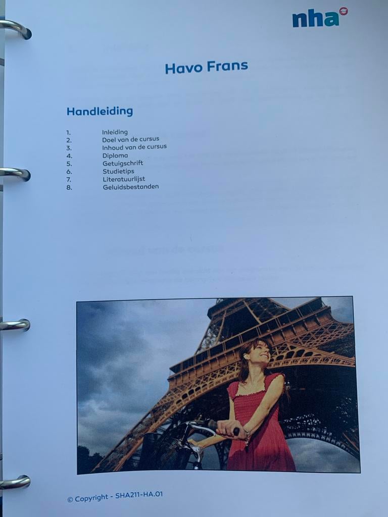 Havo Frans - NHA Cursus Handleiding, Ophalen, Zo goed als nieuw, Overige onderwerpen