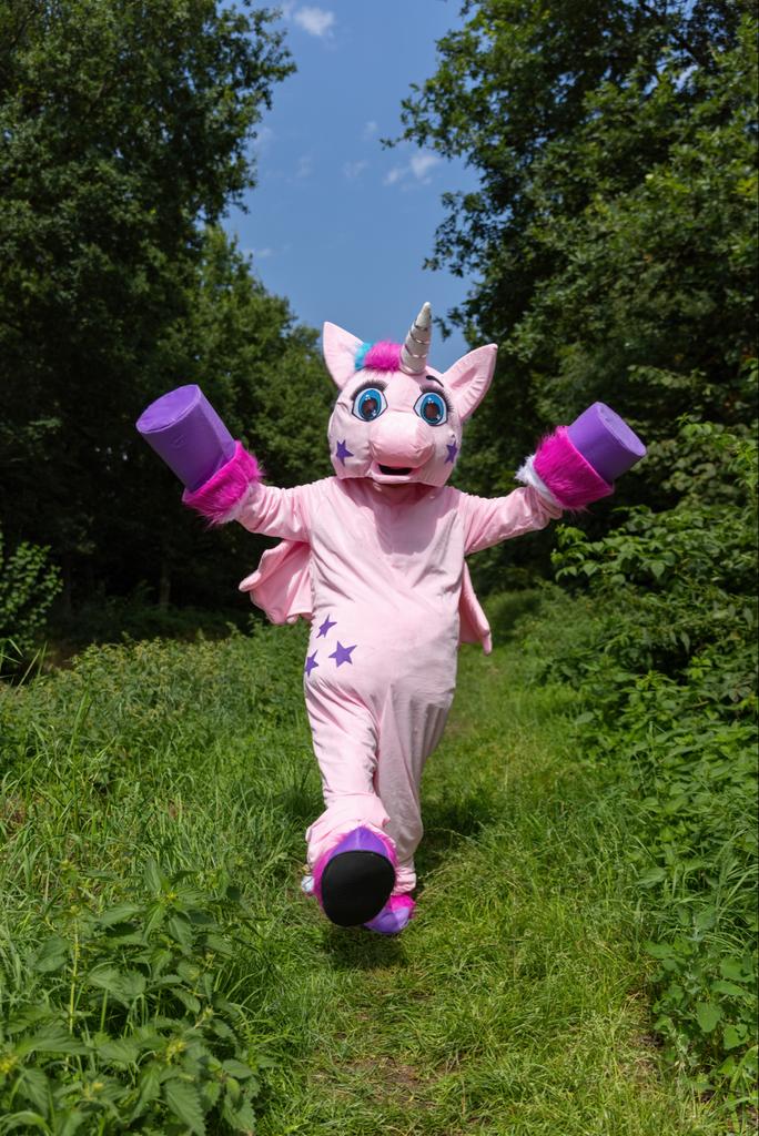 Unicorn Mascotte Huren voor Feest!, Ophalen of Verzenden, Nieuw