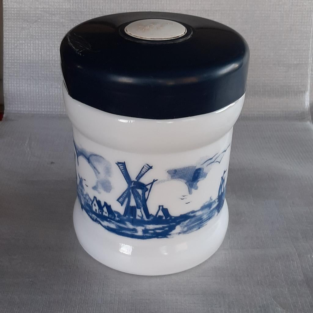 Vintage opaline sigaren pot / tabakspot   niet gemerkt, Antiek en Kunst, Ophalen