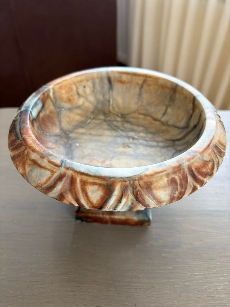 Decoratieve natuurstenen schaal - Ø 18 cm, Schaal, Ophalen of Verzenden, Zo goed als nieuw, Onbekend