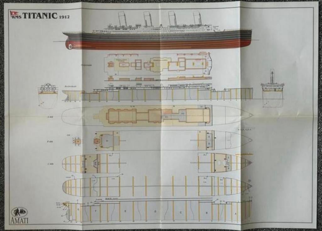 Grote Poster R.M.S. Titanic, 1912, Verzamelen, Scheepvaart, Ophalen of Verzenden, Zo goed als nieuw, Kaart, Foto of Prent