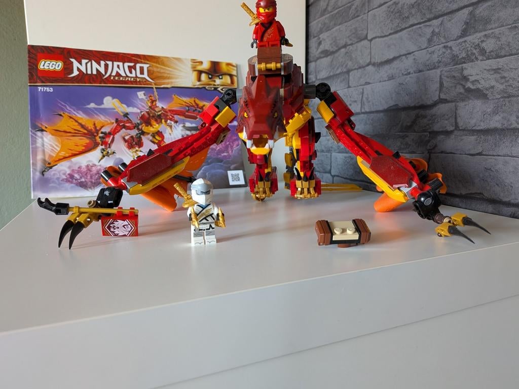 Lego Ninjago 71753 Vuurdraak aanval - Complete set, Kinderen en Baby's, Speelgoed | Duplo en Lego, Zo goed als nieuw, Lego, Complete set