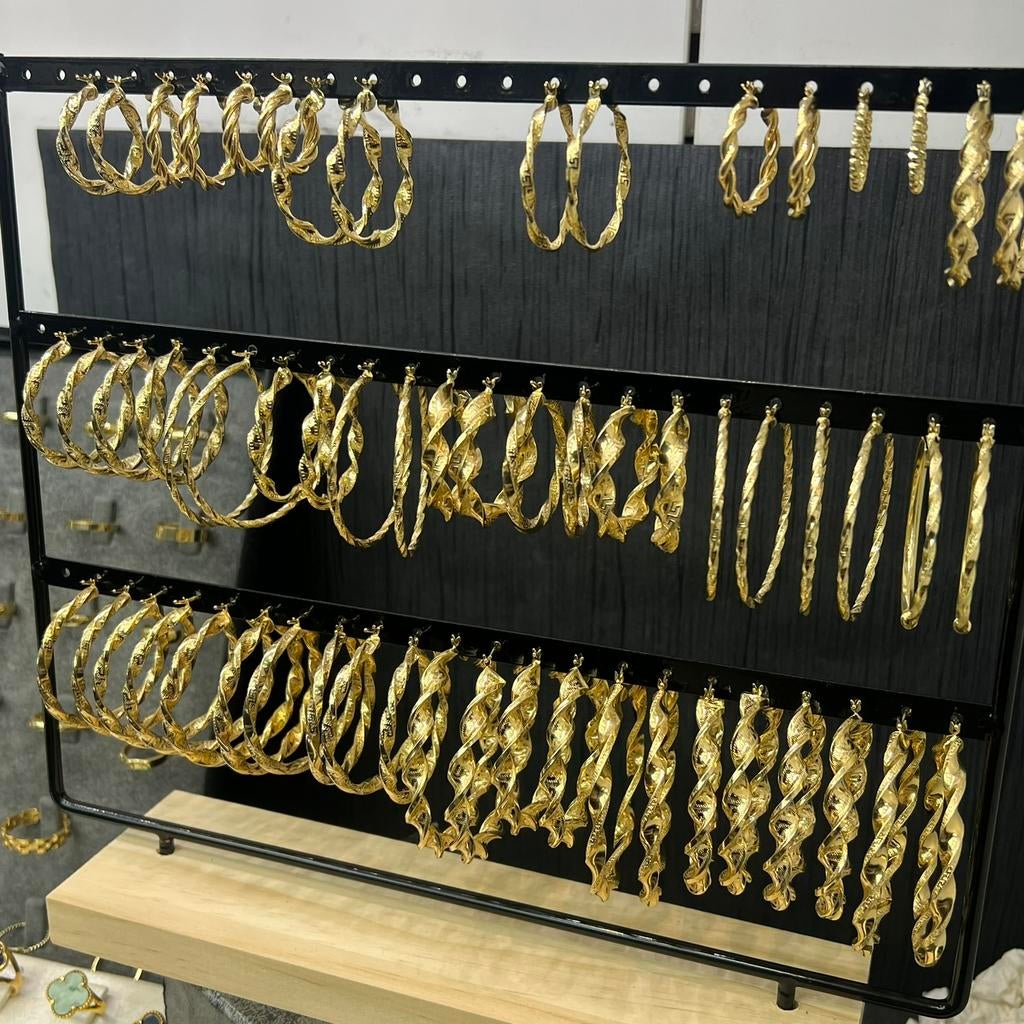 Prachtige oorbellen wokkels 14 karaat goud, Ophalen of Verzenden, Zo goed als nieuw, Overige kleuren, Goud