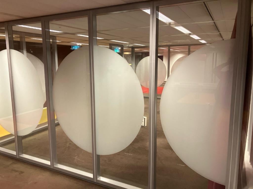 Partij glazenwand scheidingswand glaswand tussenwand 539, Ophalen, Gebruikt, Minder dan 80 cm, Glasplaat