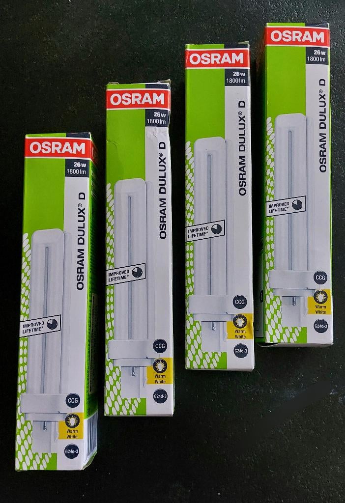4 stuks spaarlamp OSRAM Delux D Lampen, Minder dan 30 watt, Nieuw, Overige fittingen, Ophalen of Verzenden