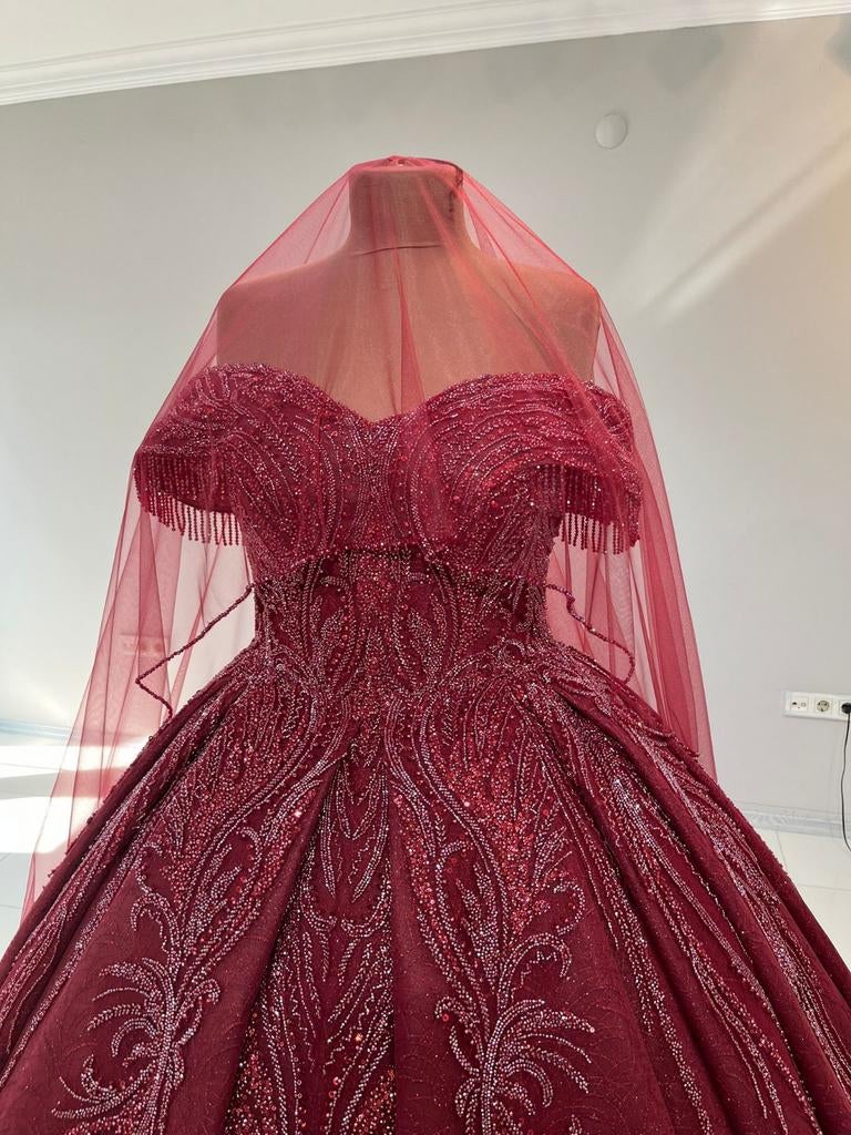 Prachtige Henna/Verlovingsjurk - Kina Elbisesi, Ophalen, Overige typen, Zo goed als nieuw, Geen merk