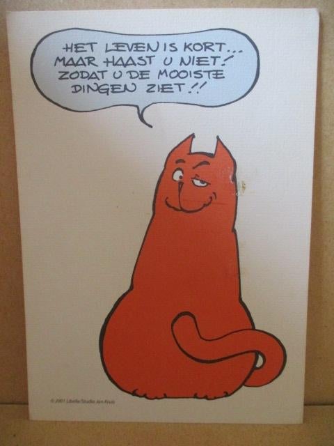 adv10896 jan jans en de kinderen plaatje, Verzamelen, Ophalen, Overige figuren, Gebruikt, Plaatje, Poster of Sticker