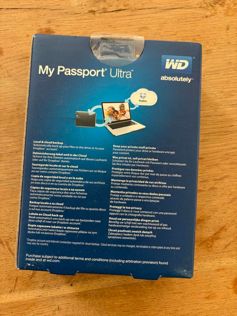 WD My Passport Ultra 1TB externe harde schijf nieuw, Computers en Software, Harde schijven, HDD, Nieuw, Ophalen of Verzenden, USB