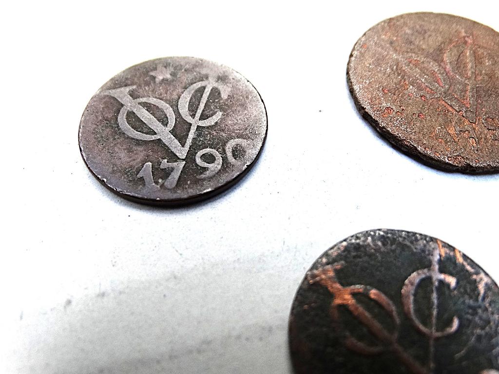 3 VOC munten 1790, Ophalen of Verzenden, Zuid-Azië