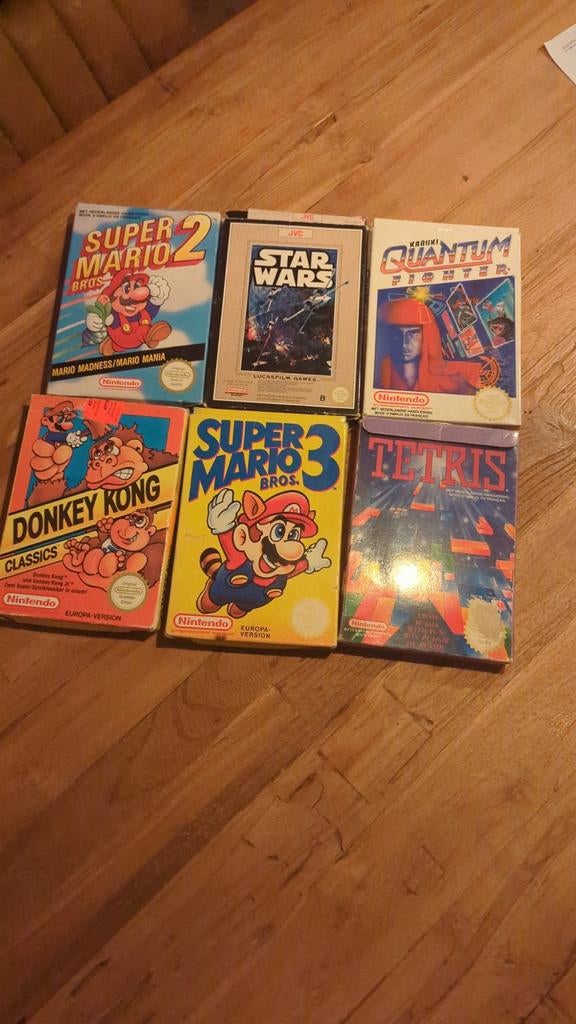 Nintendo NES games met manuals in doos, Spelcomputers en Games, Games | Nintendo NES, Ophalen of Verzenden