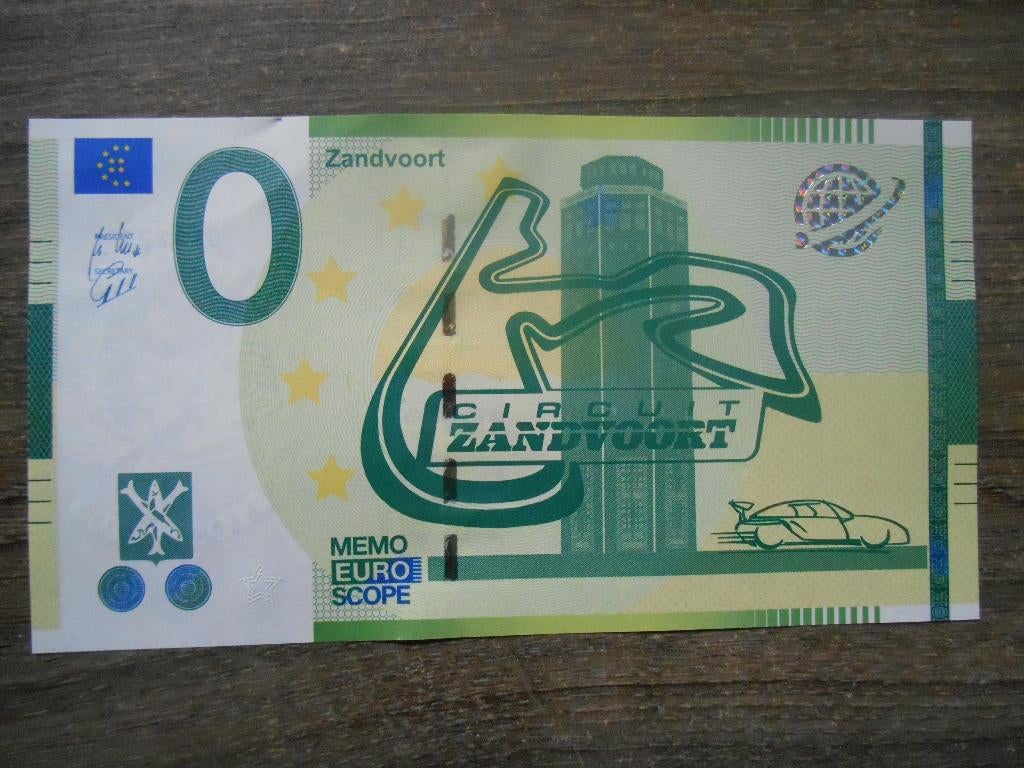 0 eurobiljet circuit Zandvoort Formule 1, Ophalen of Verzenden, Euro's, Los biljet