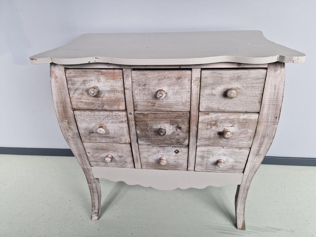 Buikkastje sloophout met 9 lades, Ophalen, Gebruikt, 5 laden of meer, 50 tot 100 cm