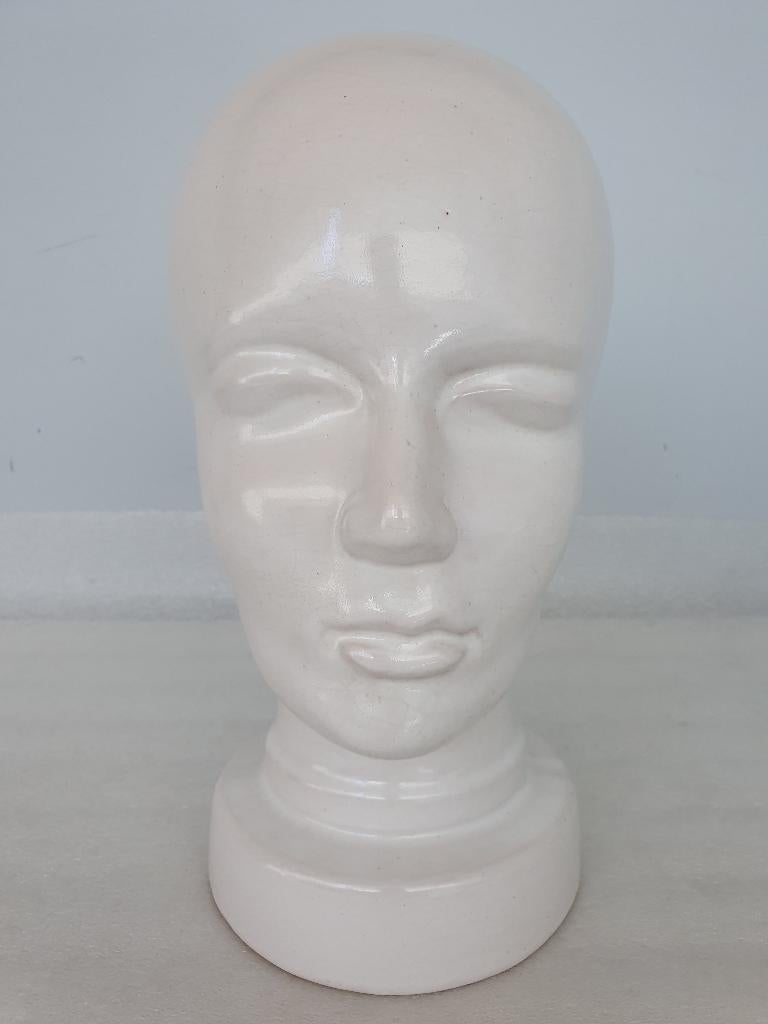 Vintage keramieken hoofd (West-Germany), Antiek en Kunst, Antiek | Keramiek en Aardewerk, Ophalen of Verzenden