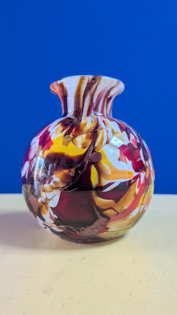 Murano stijl bolvaasje door Fidrio, Ophalen of Verzenden
