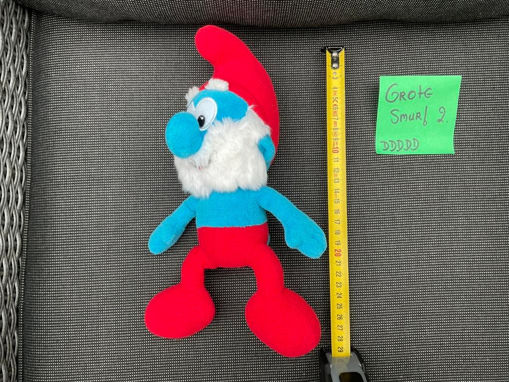 Zgan, niet kapot, geen vlekken, grote smurf knuffel 25cm, Verzamelen, Smurfen, Ophalen, Zo goed als nieuw, Grote Smurf, Poppetje, Figuurtje of Knuffel