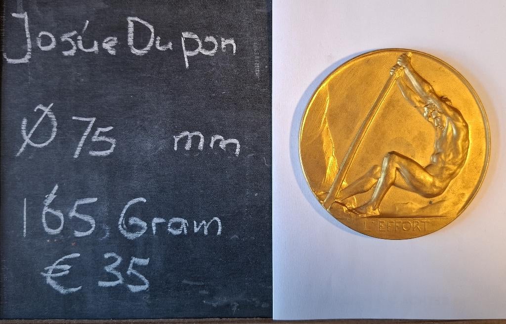 Oude medailles kunst design varken geit en vele andere, Postzegels en Munten, Ophalen of Verzenden, Overige materialen