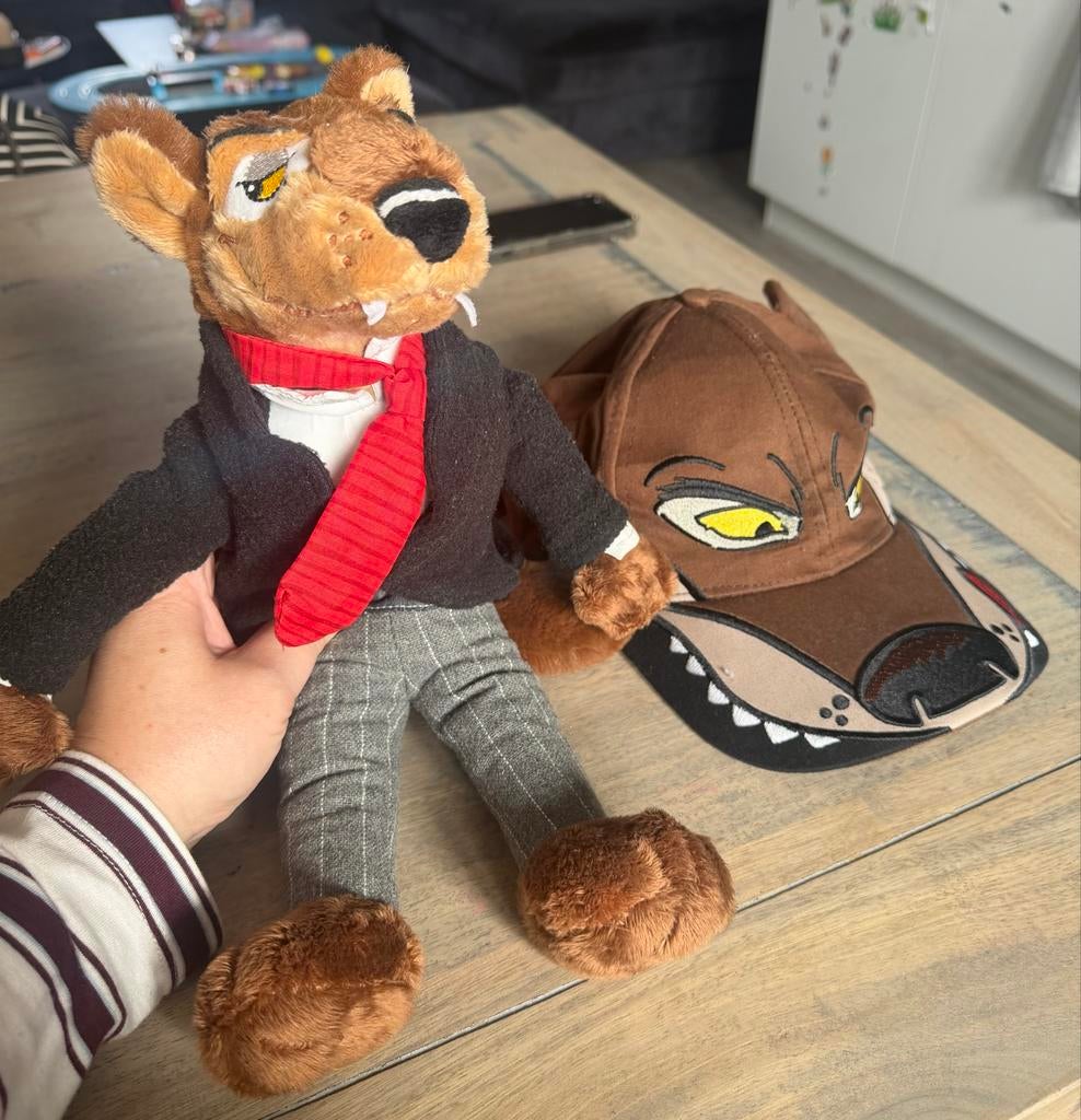 Efteling Roodkapje Wolf Knuffel en Pet - Origineel, Ophalen of Verzenden, Gebruikt, Overige typen