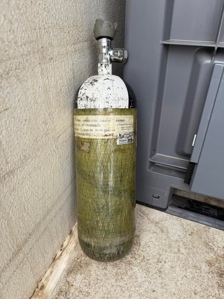 PCP Dräger persluchtfles 6LTR 4KG gekeurd 2028!, Ophalen of Verzenden, Gebruikt