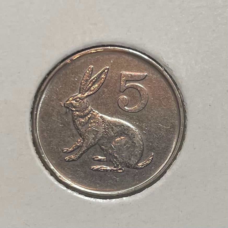 5 cent Zimbabwe 1997, Ophalen of Verzenden, Zimbabwe