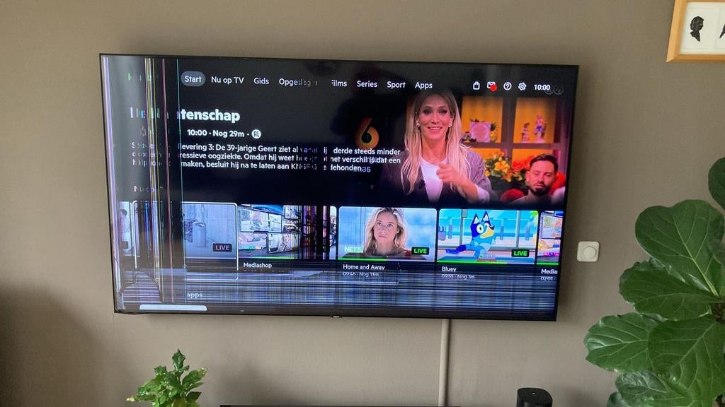 Beschadigde samsung tv 75 inch, 50 Hz, Ophalen of Verzenden, Samsung, 100 cm of meer