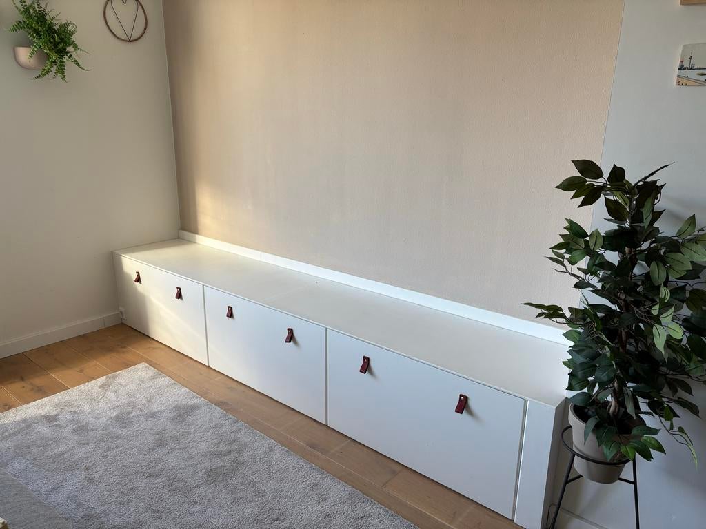IKEA smastad bank met 3 lades (288x50x50), Ophalen, Gebruikt, Minder dan 75 cm, 150 tot 200 cm