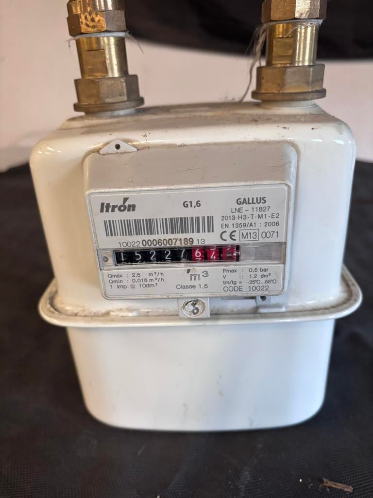 Itron gallus G1,6 gasmeter tussenmeter, Doe-het-zelf en Verbouw, Ophalen of Verzenden, Gebruikt