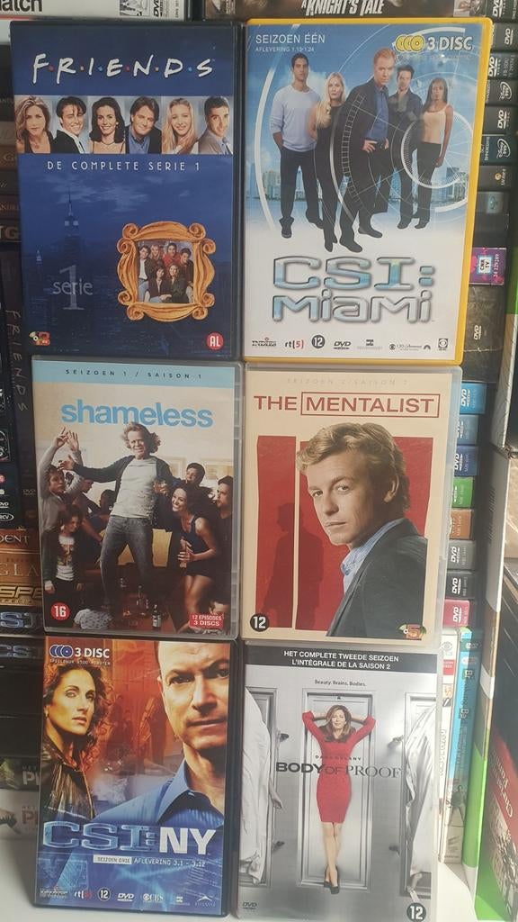 Kleine partij diverse DVD boxsets: Friends, CSI, Shameless, Cd's en Dvd's, Dvd's | Tv en Series, Gebruikt, Boxset, Drama, Ophalen of Verzenden