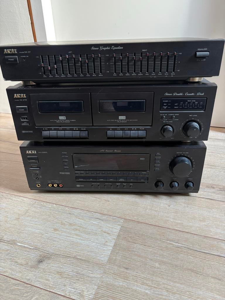 Akai stereotoren met Jamo 165 speakers - Gebruikt, Audio, Tv en Foto, Luidsprekers, Ophalen, Gebruikt, 60 tot 120 watt, Front, Rear of Stereo speakers