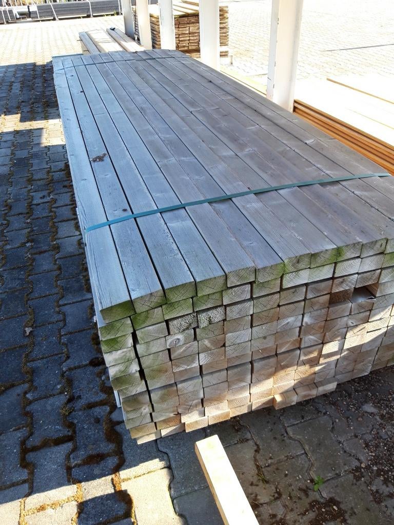 Geimpregneerde Vuren Balken/ Regels 4.4 x 7, Ophalen of Verzenden, Nieuw, 250 cm of meer, Balken