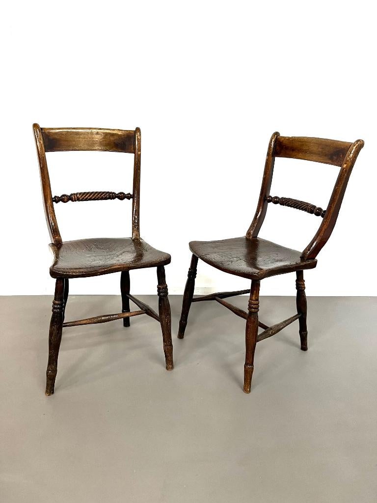 Antieke eiken Windsor stoelen UK , omstreeks 1850, Ophalen of Verzenden