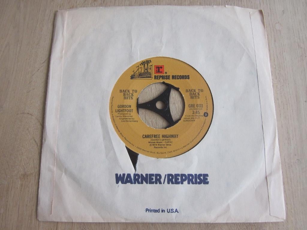 Gordon Lightfoot - Carefree highway / Sundown, Verzenden, 7 inch, Single, Zo goed als nieuw
