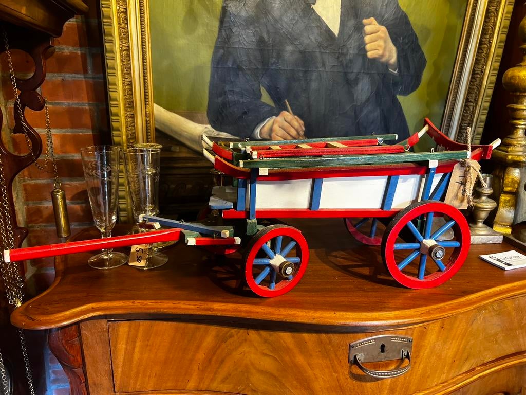 Houten boerenwagen, Antiek en Kunst, Antiek | Speelgoed, Ophalen of Verzenden