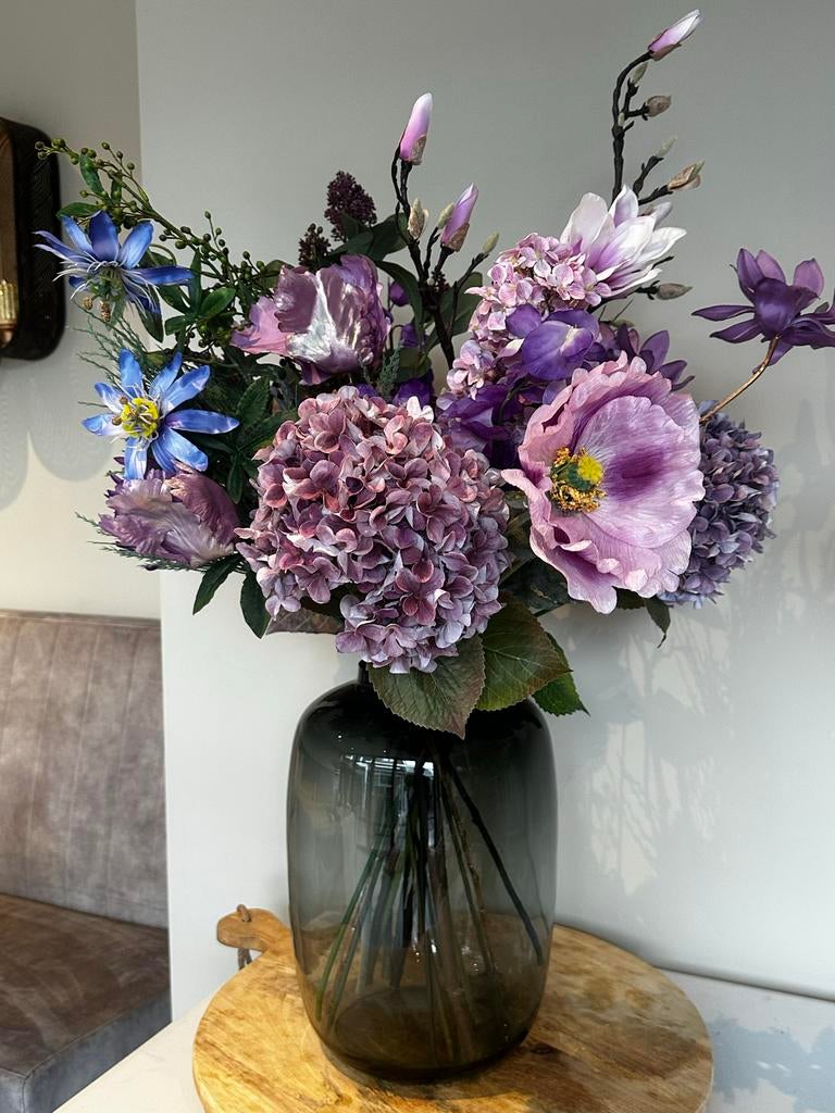 Zijde bloemboeket midnight XL, Binnen, Ophalen of Verzenden, Boeket, Overige merken