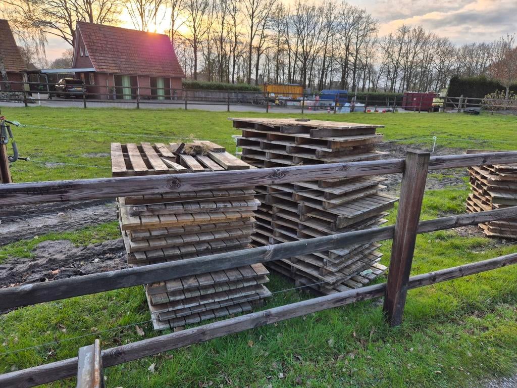 Oude pallets en schoon afvalhout - ideaal brandhout, 3 tot 6 m³, Ophalen, Overige houtsoorten, Blokken