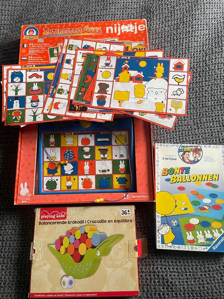 Educatieve spelletjes bundel: Nijntje, Balancerende Krokodil, Ophalen, Gebruikt, Puzzelen, Met geluid