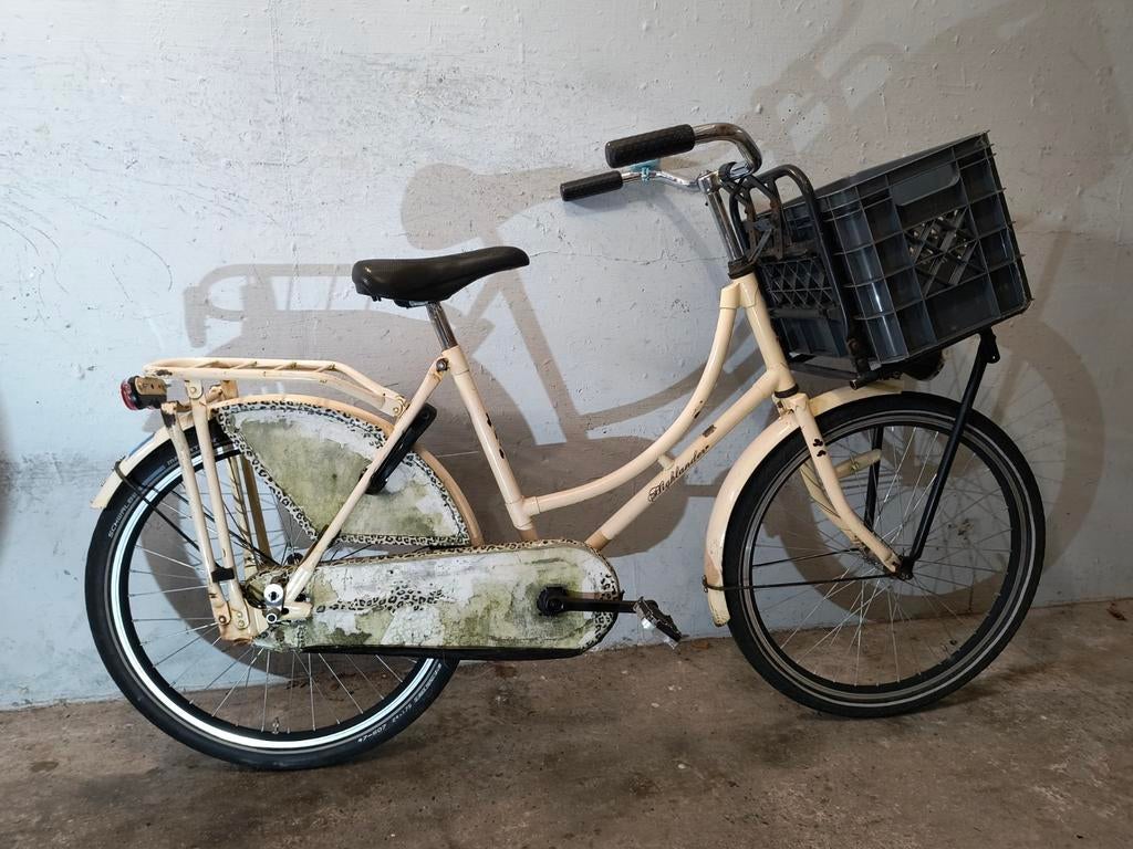 Omafiets meidenfiets meisjesfiets 24inch Highlander, Fietsen en Brommers, Ophalen, Gebruikt, 24 inch, Highlander