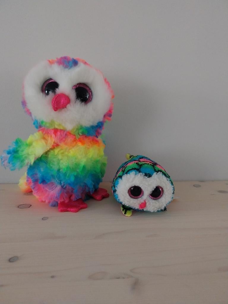 Ty Beanie Owen en Ty Teeny Hootie Owl / uil, Ophalen of Verzenden, Zo goed als nieuw, Overige typen