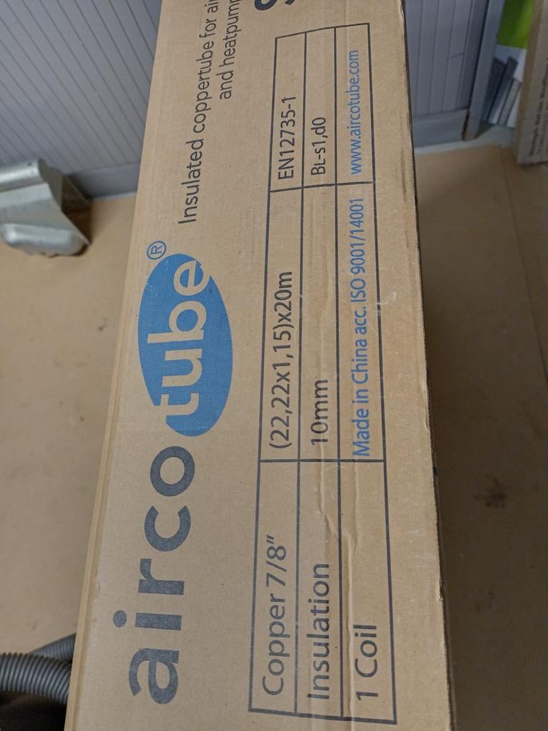 Geïsoleerde koperen 7/8" koelleiding, Ophalen, Nieuw, Overige materialen, Overige typen