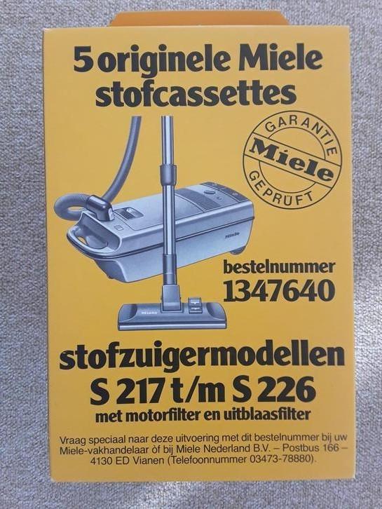 Miele stofzuigerzakken S 217 t/m S 226, Ophalen of Verzenden