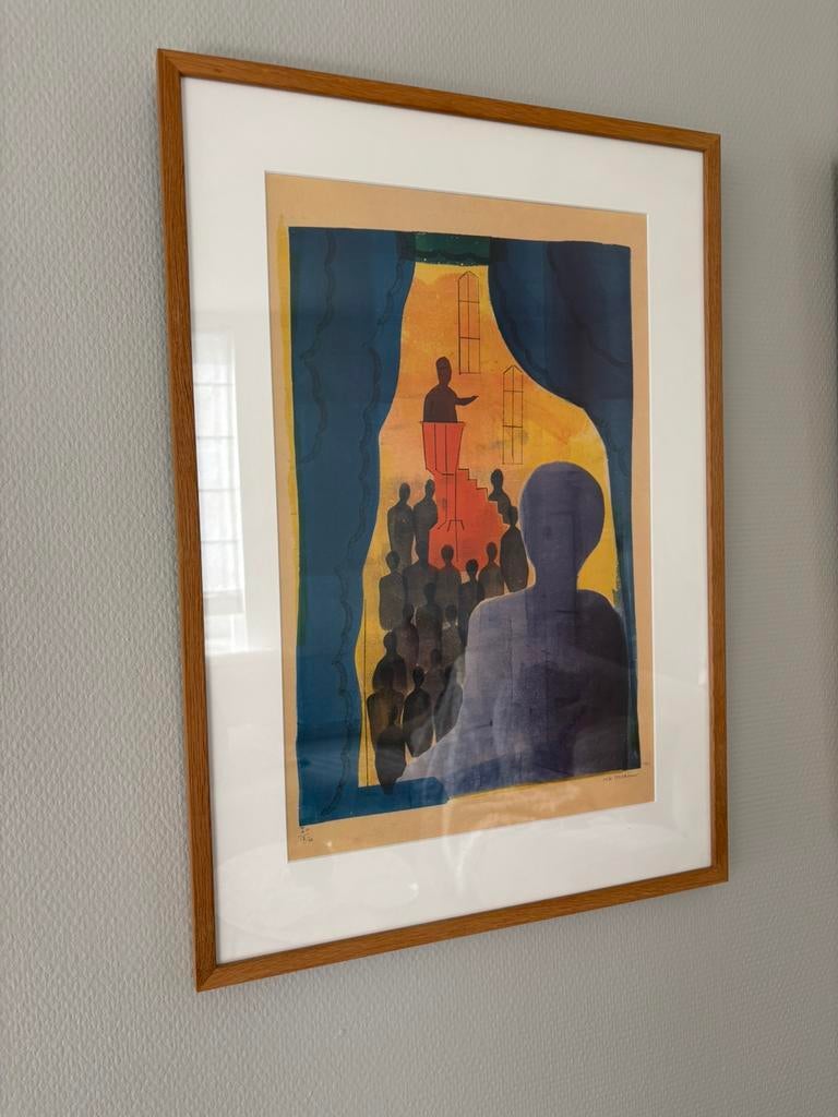 Prent chassidische legenden door H.N. Werkman, Antiek en Kunst, Ophalen of Verzenden