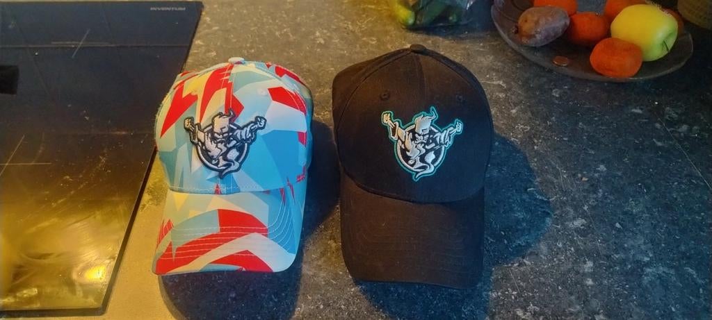 Set van 2 stoere Thunderdome caps - Zo goed als nieuw!, Thunderdome, One size fits all, Ophalen of Verzenden, Pet