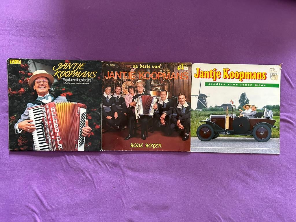 3 LP's Jantje Koopmans (ook per stuk te koop), Ophalen of Verzenden, Gebruikt, 12 inch, Levenslied of Smartlap