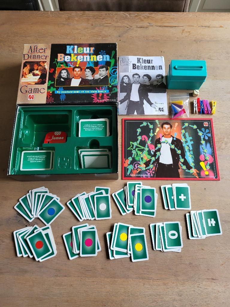 spel Kleur bekennen vintage, Hobby en Vrije tijd, Gezelschapsspellen | Bordspellen, Vijf spelers of meer, Ophalen of Verzenden