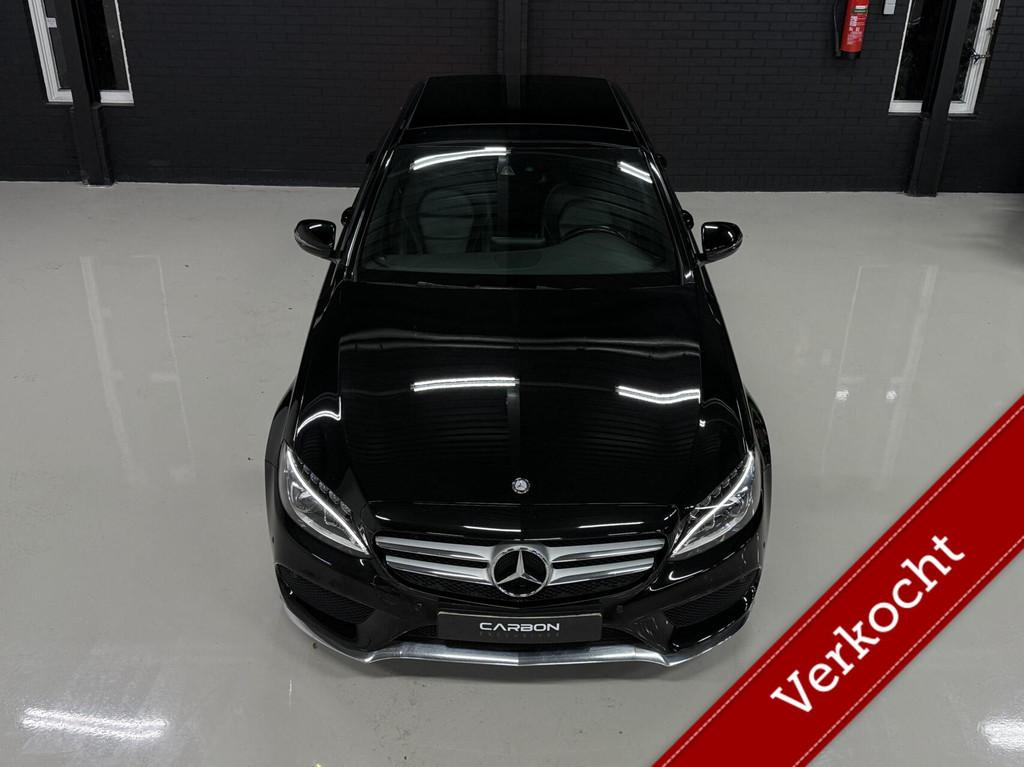 Mercedes C-klasse 180 AMG | NL | Pano | Sfeer | Camera | CC, Automaat, Euro 6, Met garantie (alle), Zwart