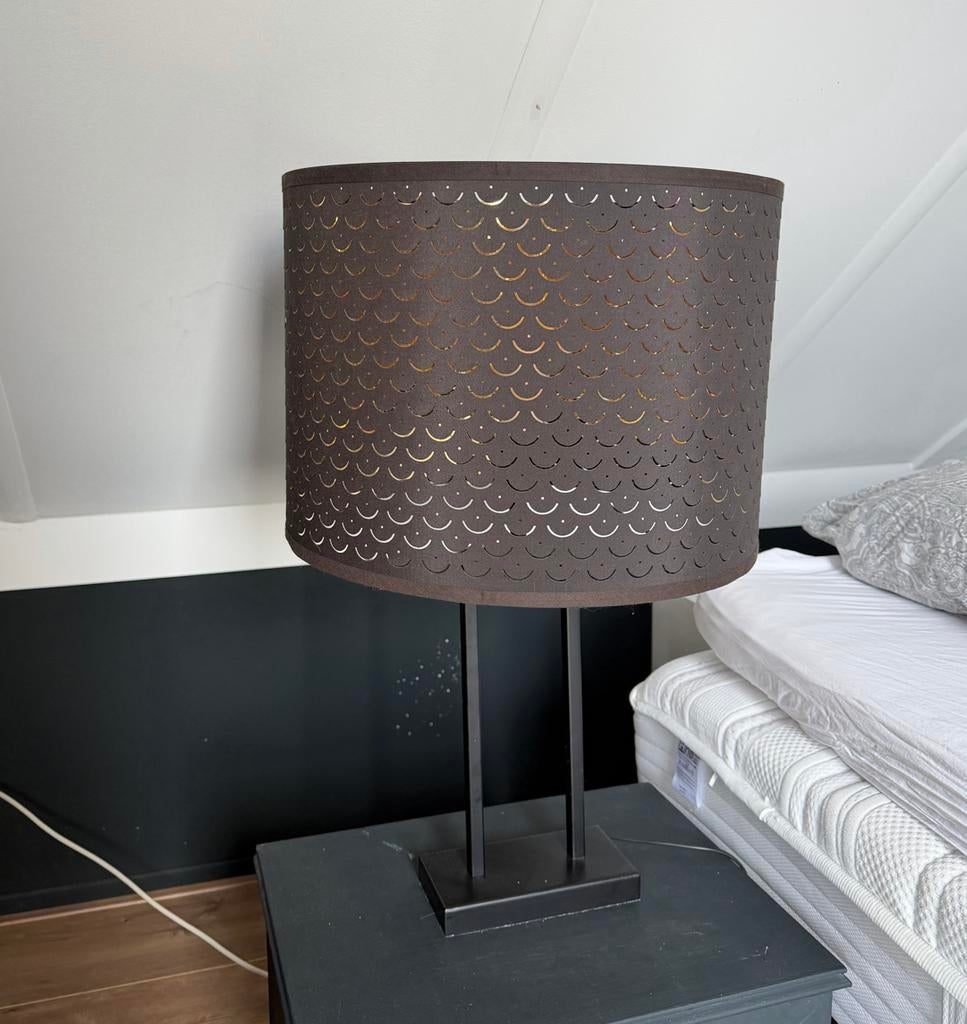 Ikea NYMÖ Lampenkap zwart/messingkleur, Ophalen, Gebruikt, 25 tot 50 cm, Zwart