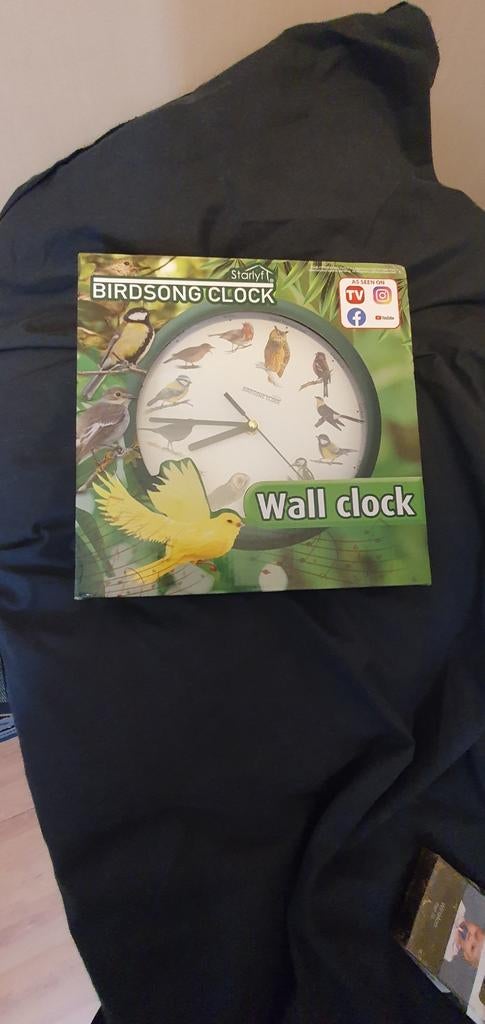 Starlyf Birdsong Klok - Wandklok met Vogelgeluiden, Ophalen of Verzenden, Nieuw, Analoog, Wandklok
