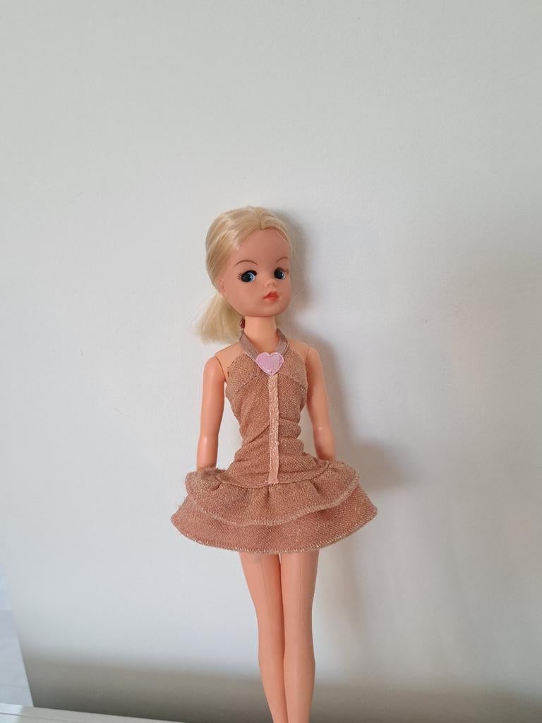 Ballerina outfit oud roze voor sindy barbie fleur excl pop, Ophalen of Verzenden, Gebruikt, Kleertjes