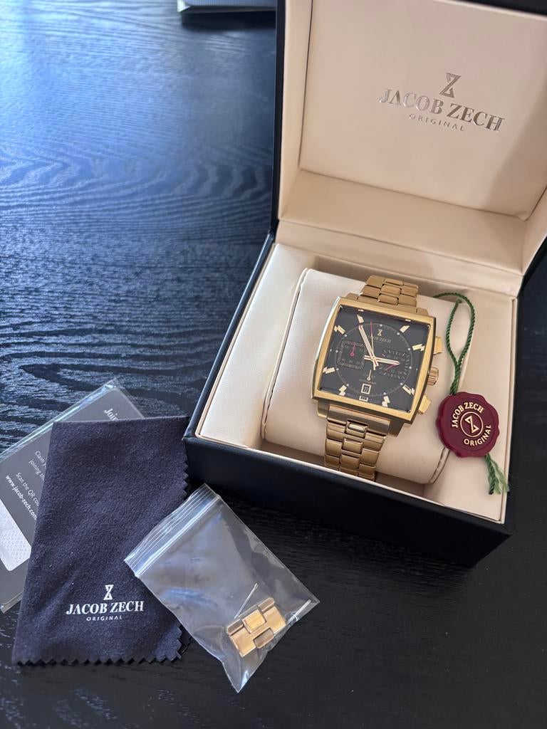 Jacob Zech heren horloge, origineel, Overige merken, Staal, Polshorloge, Nieuw