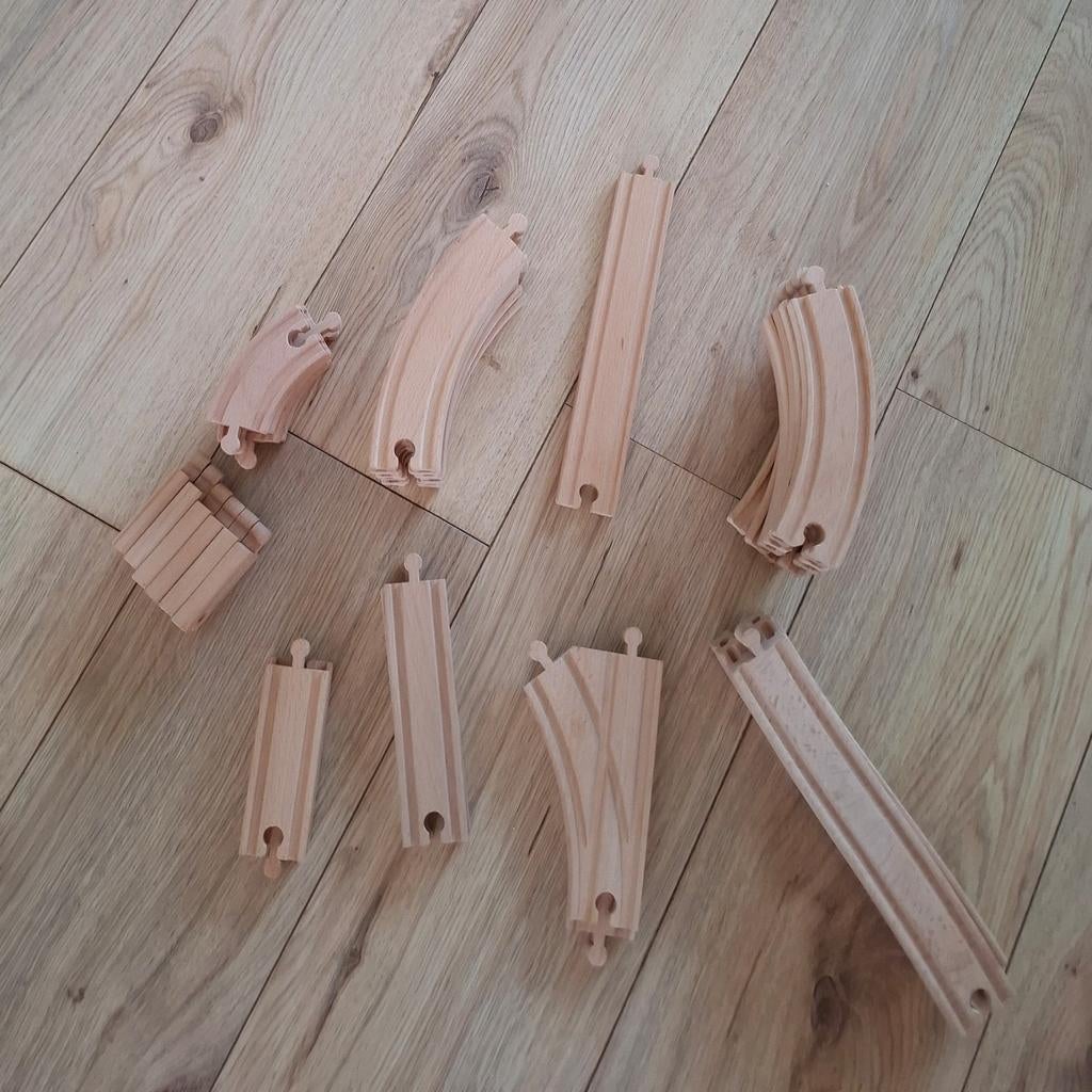 Houten treinset (Ikea + Lidl), Ophalen of Verzenden